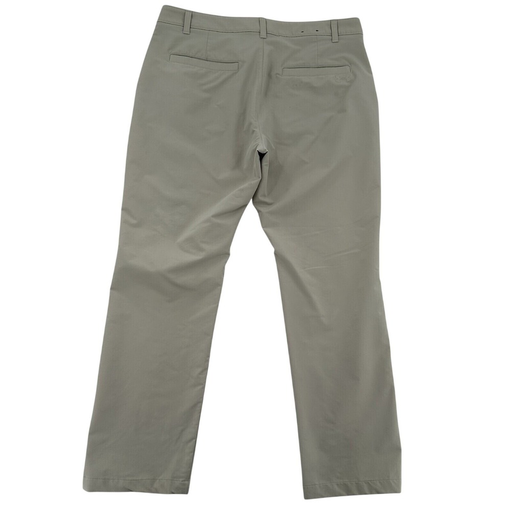 Under Armour Golf Pants Khaki Tan Flat Front Performance Trousers Mens 36x30